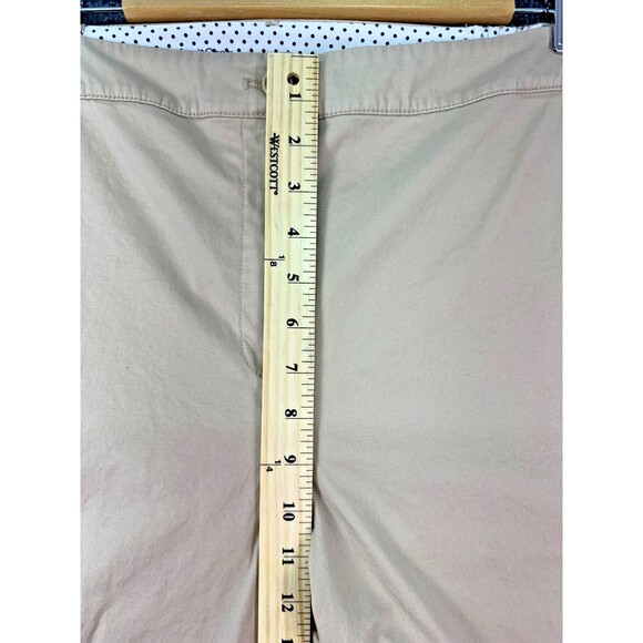 Talbots Perfect Crop Curvy Stretch Pants Plus Size 20W Khaki Cute 3 Button Hem - Picture 6 of 10